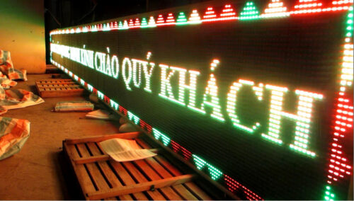 Bảng led chạy chữ ngoài trời